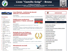Tablet Screenshot of liceogolgi.it